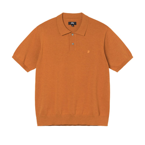 Stussy Classic SS Polo Sweater - Orange