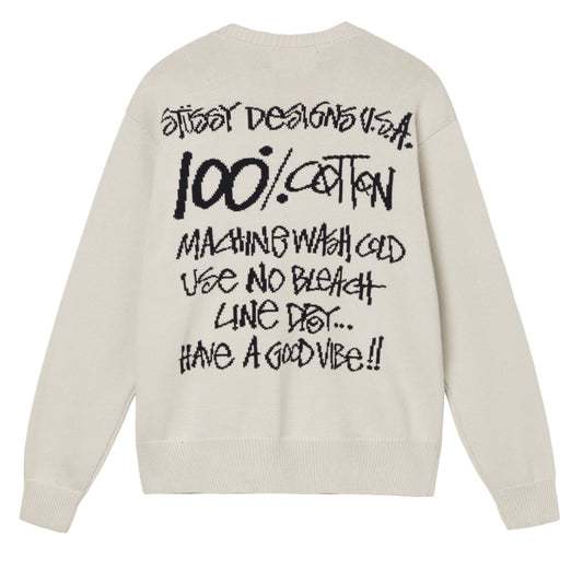 Stussy Care Label Sweater - Natural
