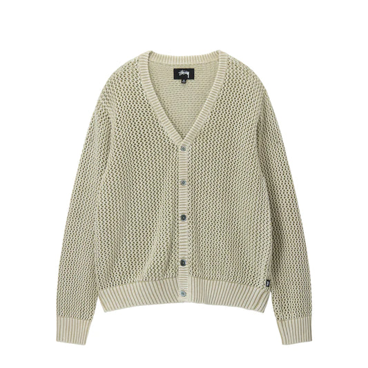 Stussy Loose Gauge Cardigan - Natural