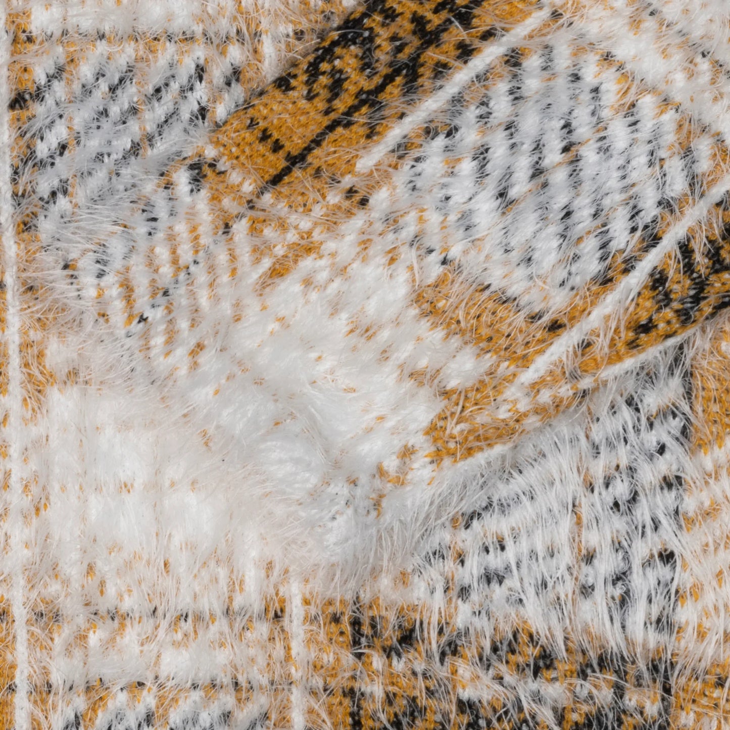 Stussy Hairy Plaid Cardigan - Gold