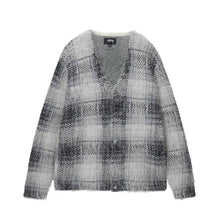 Load image into Gallery viewer, Stussy Hairy Plaid Cardigan - White
