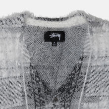 Load image into Gallery viewer, Stussy Hairy Plaid Cardigan - White