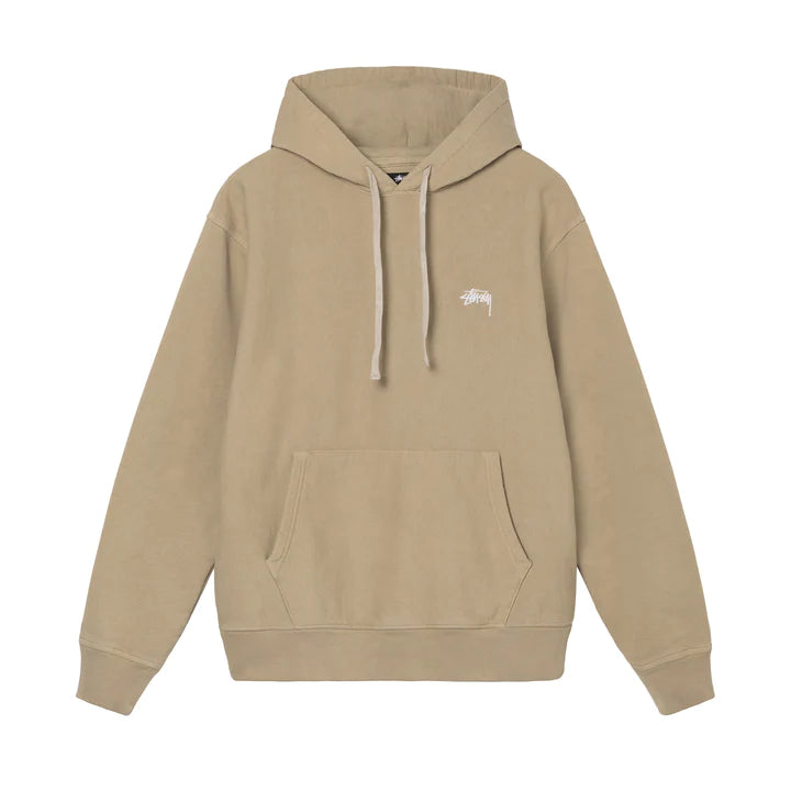 Stussy Overdyed Stock Logo Hoodie - Khaki