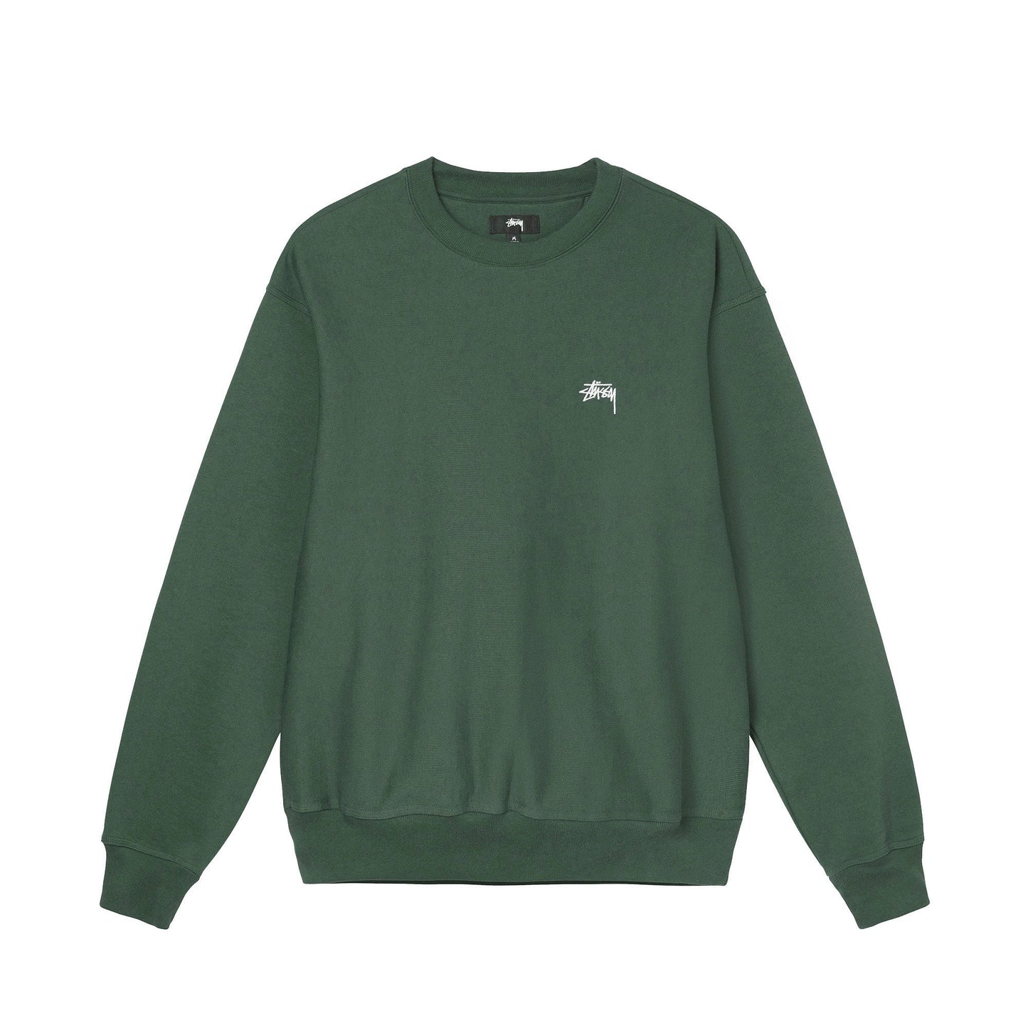 Stussy Stock Logo Crewneck - Forest