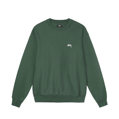 Stussy Stock Logo Crewneck - Forest