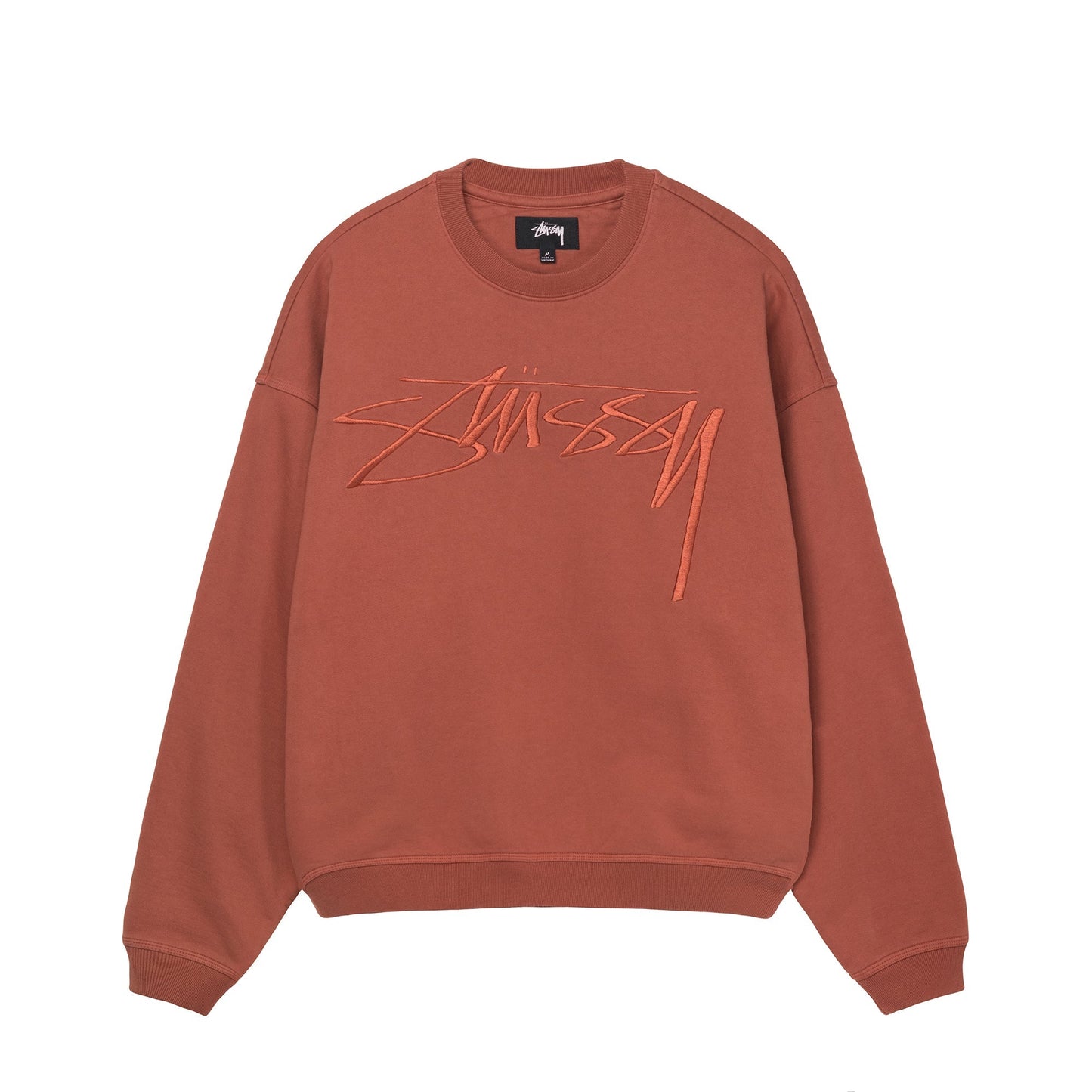 Stussy Relaxed Smoothstock Crewneck - Brick
