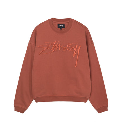 Stussy Relaxed Smoothstock Crewneck - Brick