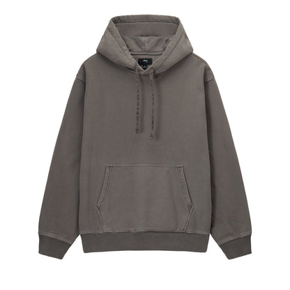 Stussy Pigment Dyed Fleece Hoodie - Charcoal