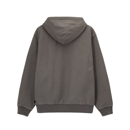 Stussy Pigment Dyed Fleece Hoodie - Charcoal