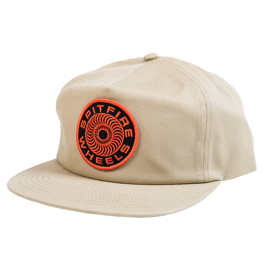 Spitfire Classic 87 Swirl Patch Snapback - Khaki/Red