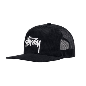 Stussy Corduroy Trucker Hat - Black