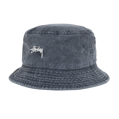 Stussy Washed Stock Bucket Hat - Charcoal