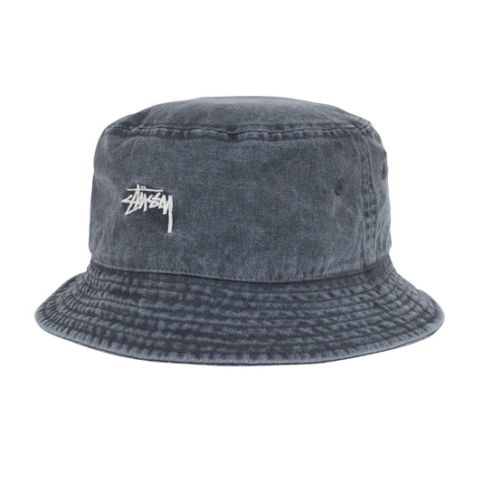 Stussy Washed Stock Bucket Hat - Charcoal