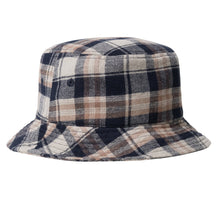 Load image into Gallery viewer, Stussy Earth Plaid Basic Bucket Hat - Navy