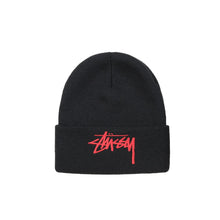 Load image into Gallery viewer, Stussy Big Stock Cuff Beanie - Black