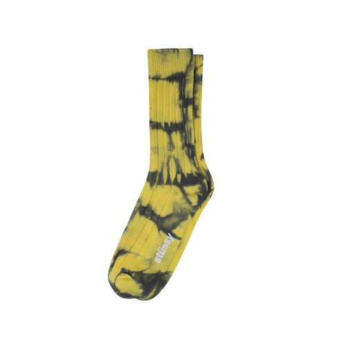 Stussy Dyed Ribbed Crew Socks - Turmeric