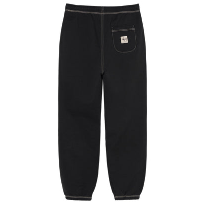 Stussy Contrast Stitch Label Sweatpant - Black