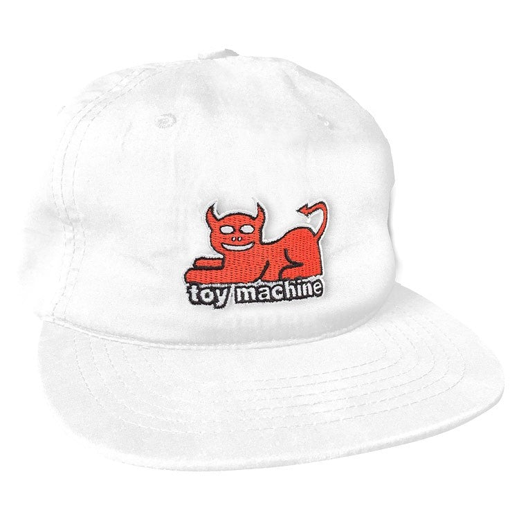 Toy Machine Devil Cat Unstructured Hat - White