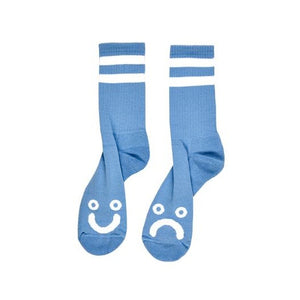 Polar Happy Sad Socks - Light Blue