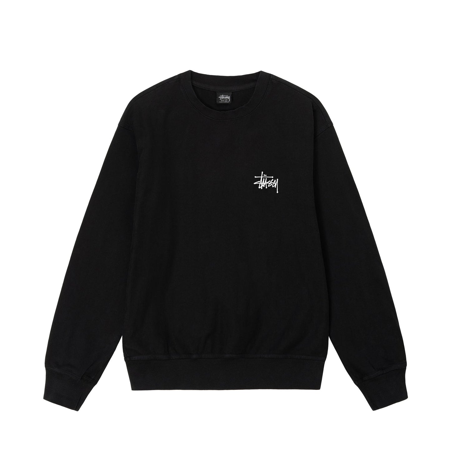 Stussy Basic Pigment Dyed Crew - Black