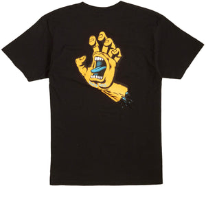 Santa Cruz Screaming Hand T-Shirt - Black/Bright Orange