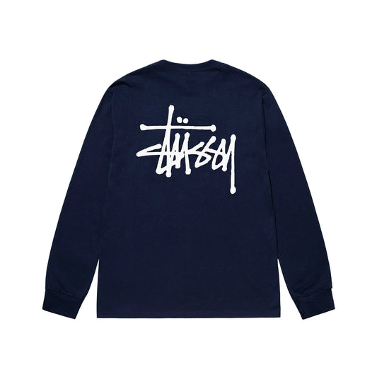 Stussy Basic Longsleeve - Navy