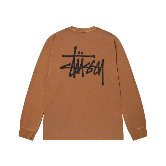 Stussy Basic Pigment Dyed Longsleeve - Almond