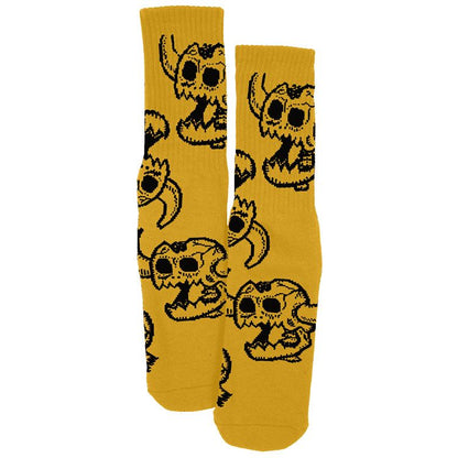 Toy Machine Monster Skull Sock - Mustard