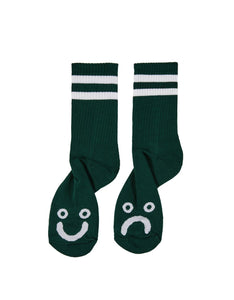 Polar Happy/Sad Socks - Dark Green
