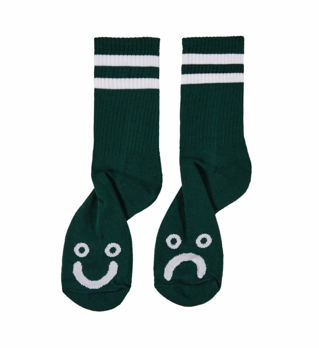 Polar Happy/Sad Sock Dark Green