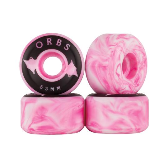 Welcome Orbs Specters Swirls Wheels - 99A 53mm  Pink/White