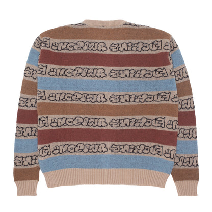 Fucking Awesome Inverted Wanto Brushed Knit Sweater - Tan / Multi