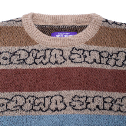Fucking Awesome Inverted Wanto Brushed Knit Sweater - Tan / Multi