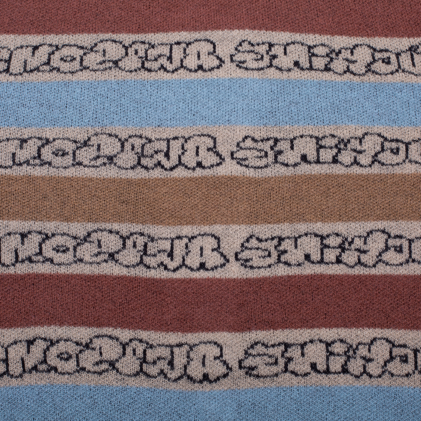 Fucking Awesome Inverted Wanto Brushed Knit Sweater - Tan / Multi