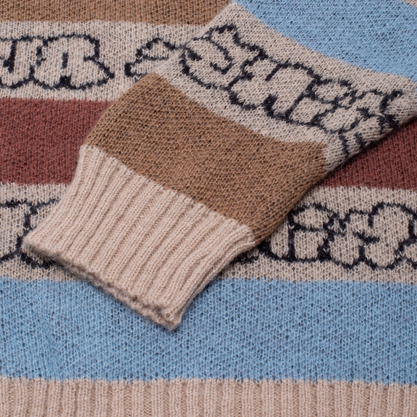 Fucking Awesome Inverted Wanto Brushed Knit Sweater - Tan / Multi