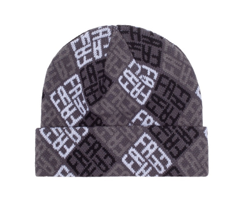 Fucking Awesome 2022 Monogram Cuff Beanie - Grey / Black