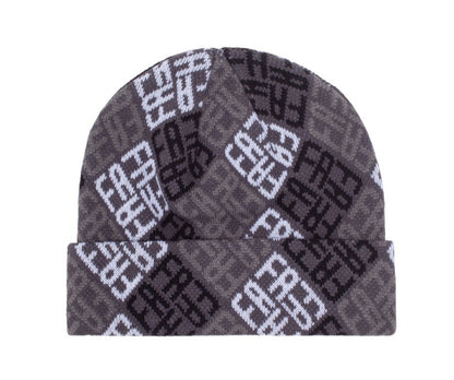 Fucking Awesome 2022 Monogram Cuff Beanie - Grey / Black