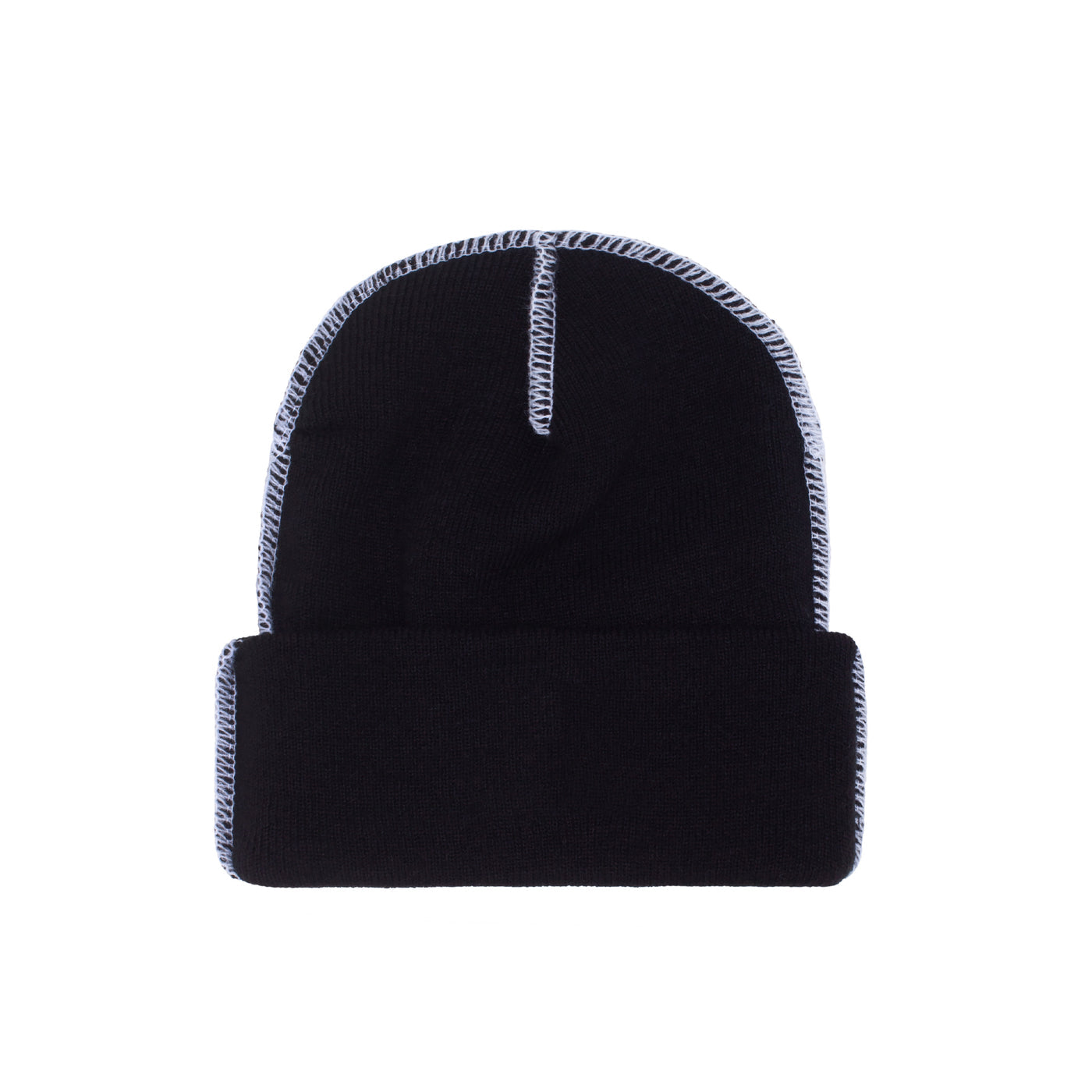 Fucking Awesome World Contrast Stitch Cuff Beanie - Black