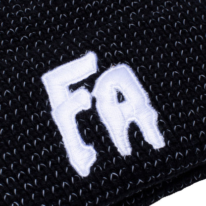Fucking Awesome Reflective Waffle Cuff Beanie - Black
