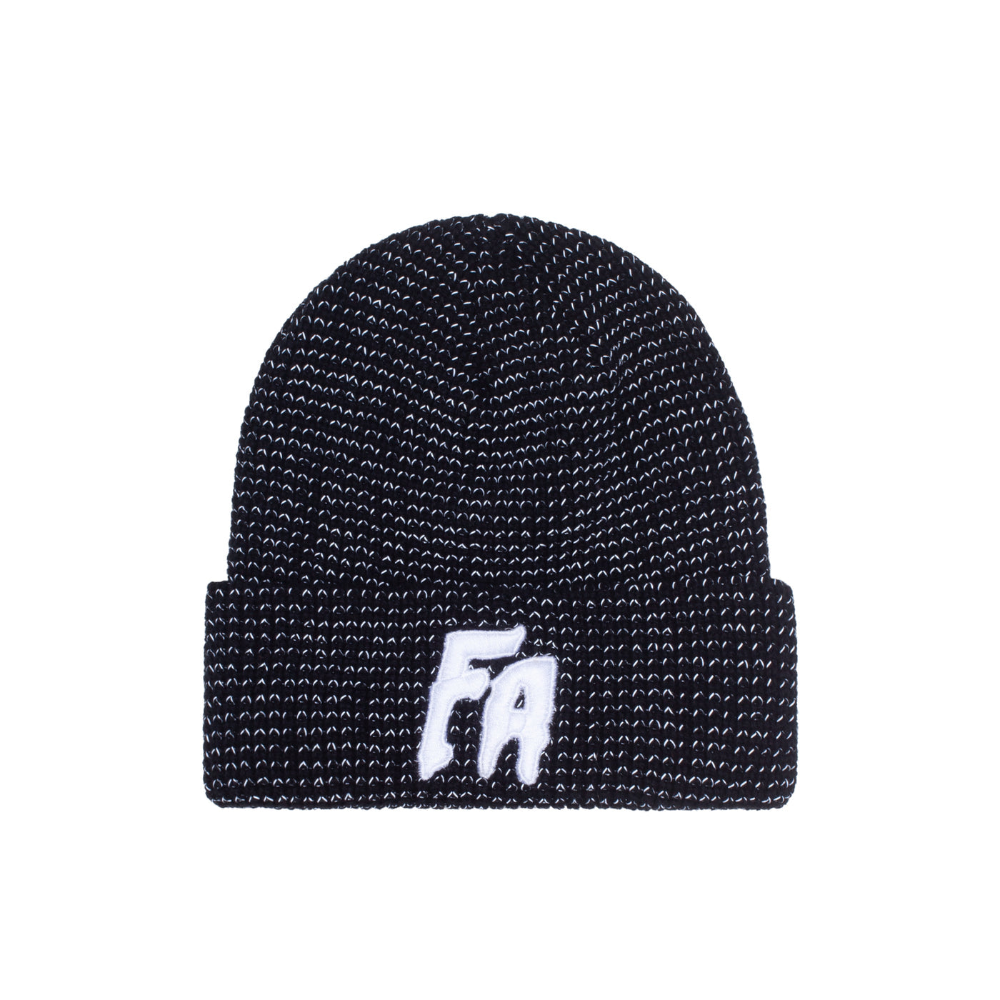Fucking Awesome Reflective Waffle Cuff Beanie - Black