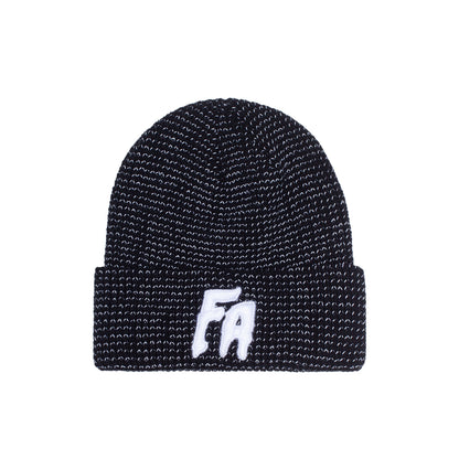 Fucking Awesome Reflective Waffle Cuff Beanie - Black