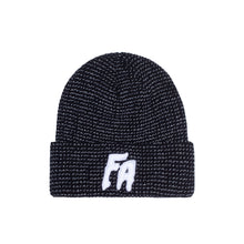 Load image into Gallery viewer, Fucking Awesome Reflective Waffle Cuff Beanie - Black