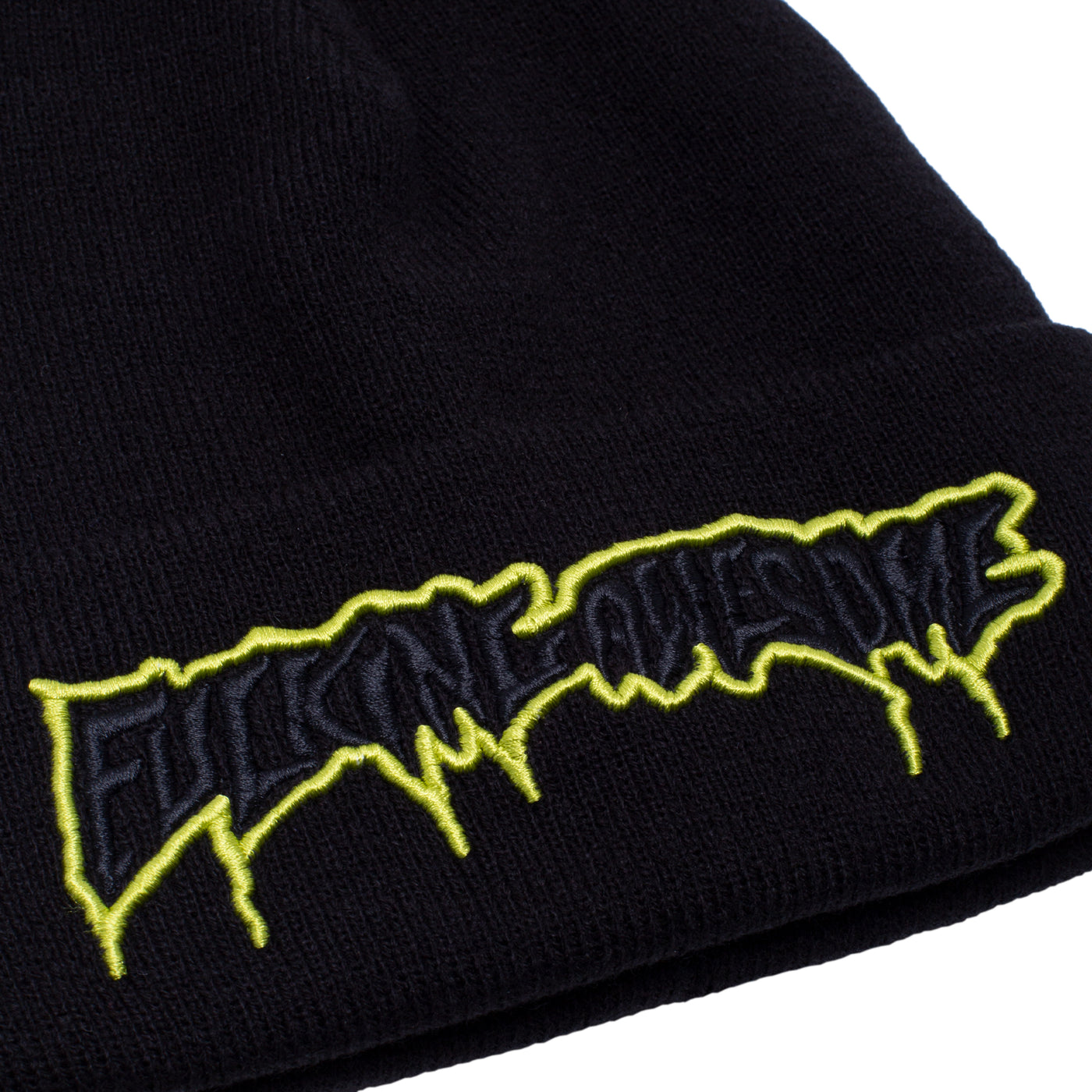 Fucking Awesome Running Logo Cuff Beanie - Black