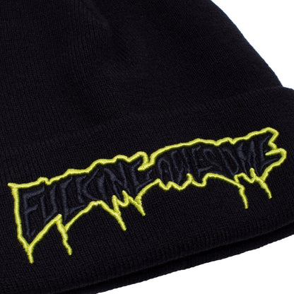 Fucking Awesome Running Logo Cuff Beanie - Black