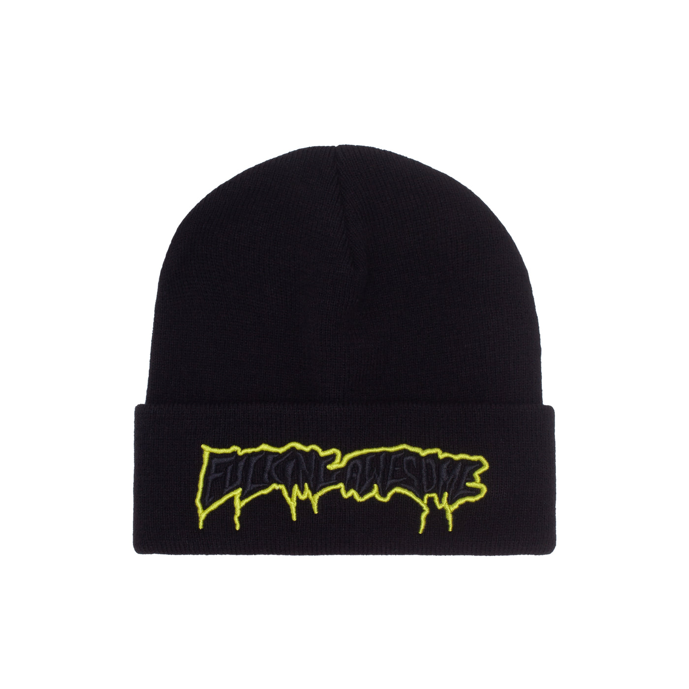 Fucking Awesome Running Logo Cuff Beanie - Black