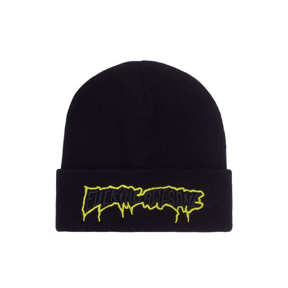 Fucking Awesome Running Logo Cuff Beanie - Black