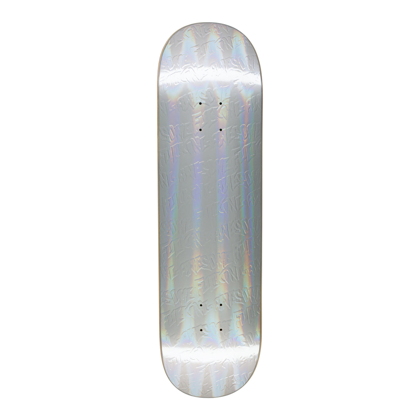 Fucking Awesome Stamp Emboss Silver Rainbow Deck - 8.5