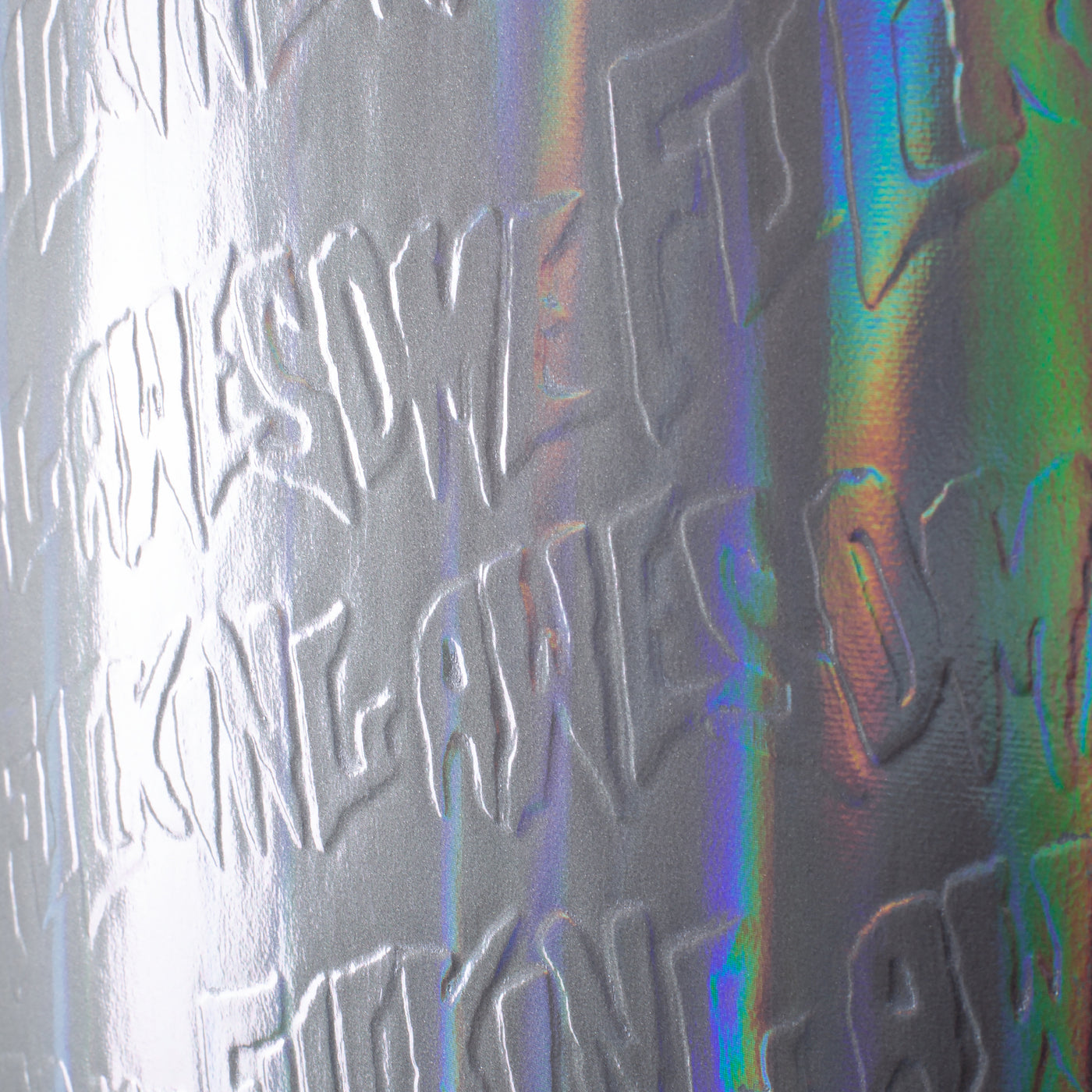 Fucking Awesome Stamp Emboss Silver Rainbow Deck - 8.5