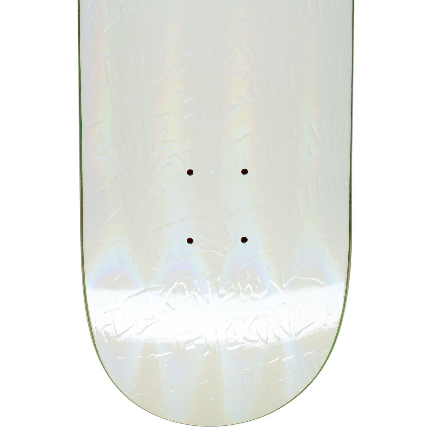 Fucking Awesome Stamp Emboss White Rainbow Deck - 8.25