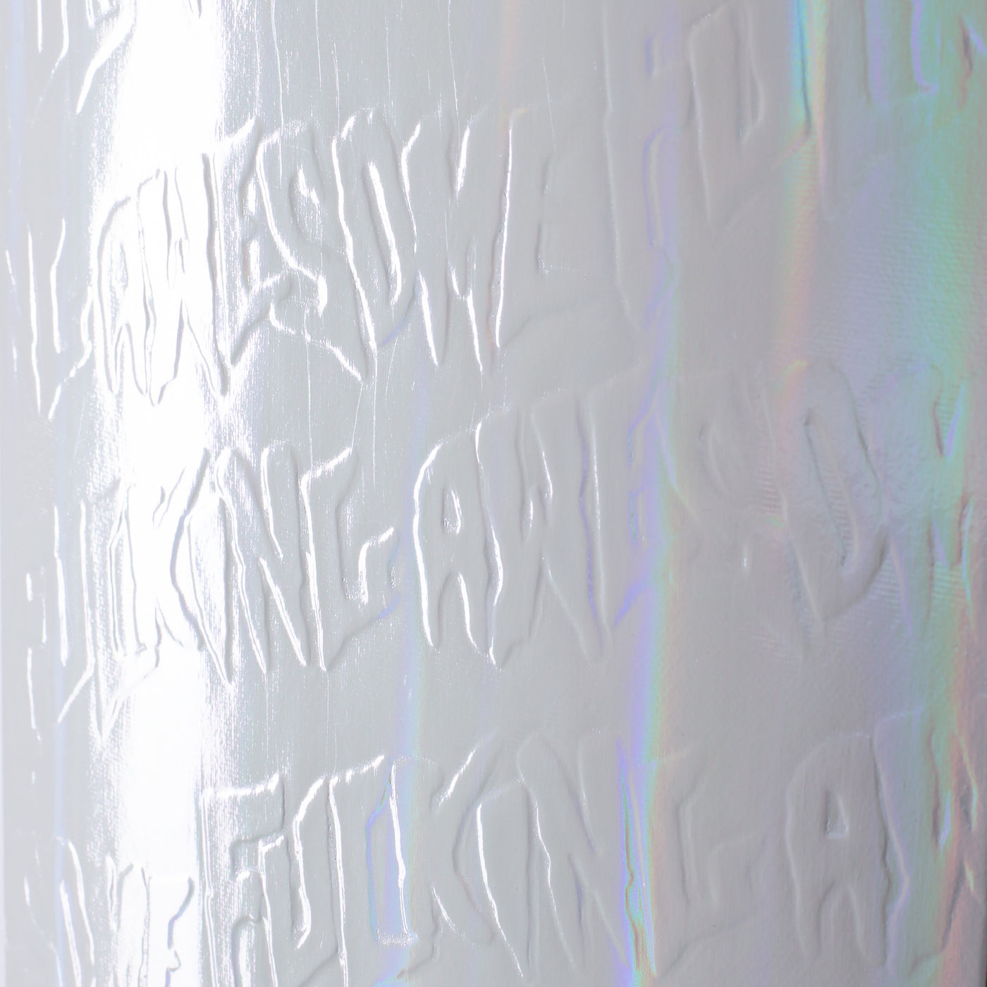 Fucking Awesome Stamp Emboss White Rainbow Deck - 8.25